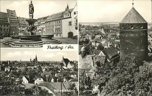 Freiberg Denkmal Otto der Reiche Donatsturm Kat. Freiberg