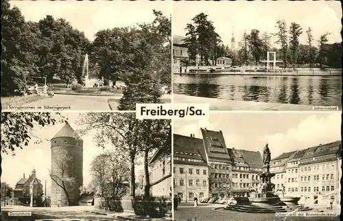 Freiberg Johannisbad Dontasturm Obermarkt Kat. Freiberg