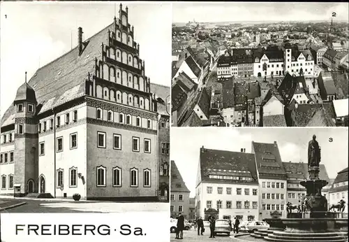 Freiberg Obermarkt Untermarkt Bergbaumuseum Kat. Freiberg