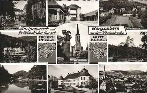 Bad Bergzabern Schloss Stauweiher Kneippkurheim Friedrichsruhe Schwimmbad Kat. Bad Bergzabern