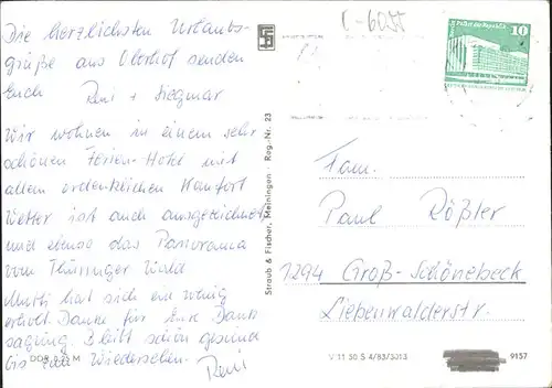 Oberhof Thueringen Luetsche Hotel Ernst Thaelmann  Kat. Oberhof Thueringen