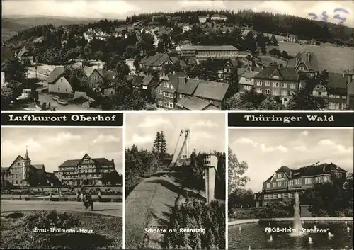 Oberhof Thueringen Schanze am Rennsteig Ernst Thaelmann Haus Heim Stachanow Kat. Oberhof Thueringen