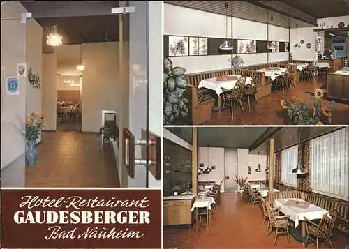 Bad Nauheim Hotel Restaurant Gaudesberger Kat. Bad Nauheim