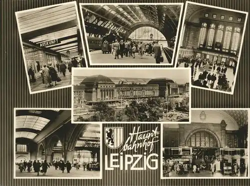 Leipzig Hauptbahnhof Ansichten Wappen Kat. Leipzig