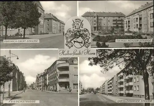 Halberstadt Friedrich Ebert Strasse Thomas Muenzer Strasse Friedensstrasse Quedlinburger Strasse Kat. Halberstadt