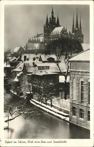 Erfurt Schnee Dom Steuerkirche Kat. Erfurt