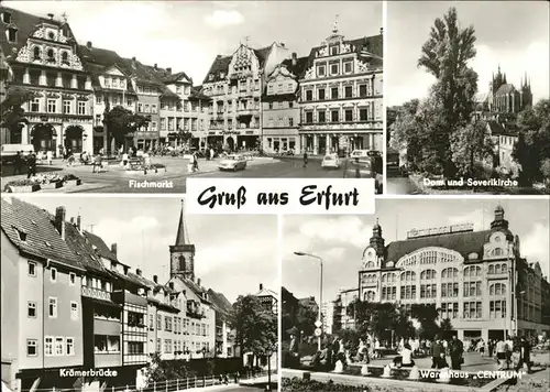 Erfurt Severikirche Warenhaus Centrum Fsichmarkt Kraemerbruecke Kat. Erfurt