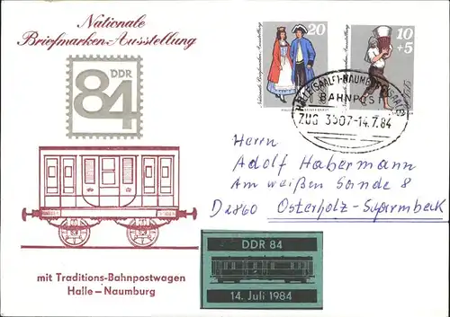 Halle Saale Naumburg Nationale Briefmarken Ausstellung 1984 Kat. Halle