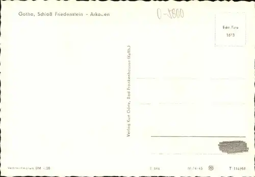 Gotha Thueringen Schloss Friedenstein Arkaden / Gotha /Gotha LKR