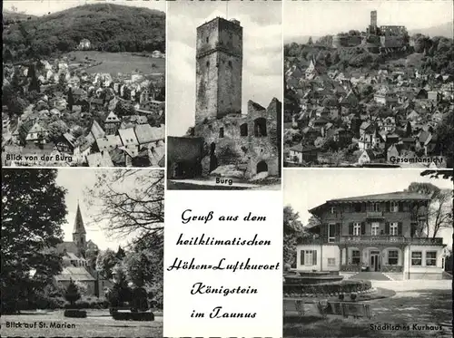 Koenigstein Taunus Kurhaus St. Marien Burg Kat. Koenigstein im Taunus