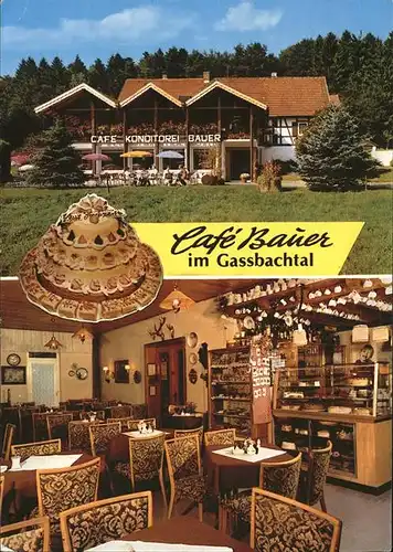pw11683 Grasellenbach Cafe Bauer Kategorie. Grasellenbach Alte Ansichtskarten
