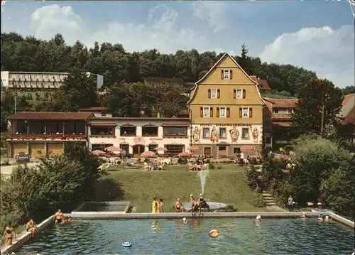 Grasellenbach Hotel Siegfriedbrunnen Schwimmbad Kat. Grasellenbach
