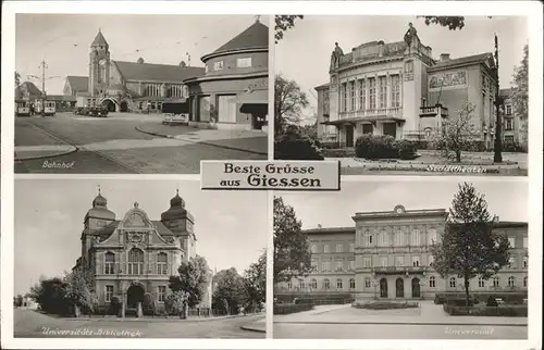 Giessen Lahn Bahnhof Stadttheater Universitaet Unversitaets Bibliothek / Giessen /Giessen LKR