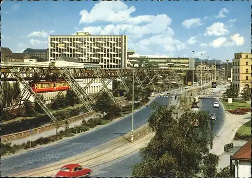 Wuppertal Friedrich Engels Allee Autos Hochbahn Kat. Wuppertal