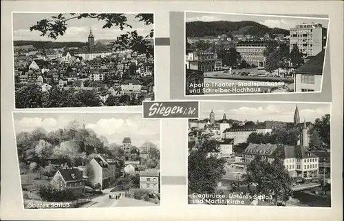 Siegen Westfalen Apollo Theater Stadtsparkassse Siegbruecke Oberes Schloss / Siegen /Siegen-Wittgenstein LKR