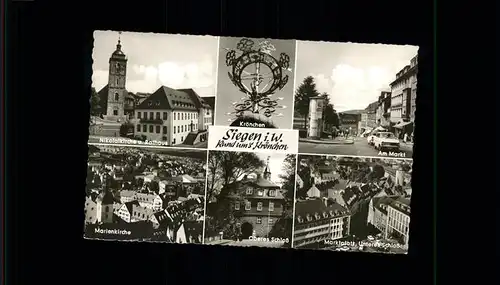 Siegen Westfalen Kroenchen Markt Unteres Schloss Nikolakirche Rathaus / Siegen /Siegen-Wittgenstein LKR