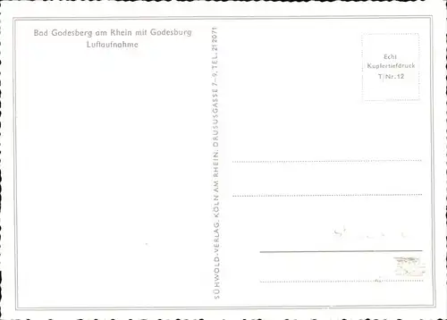 Bad Godesberg Luftbild Kat. Bonn