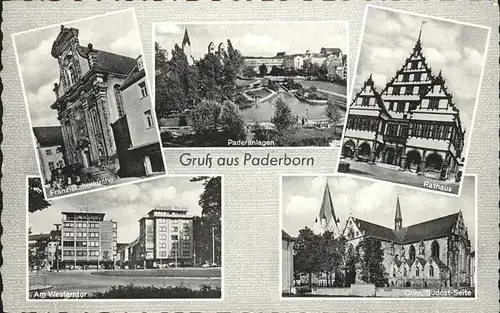 Paderborn Rathaus Dom Westerntor Kat. Paderborn