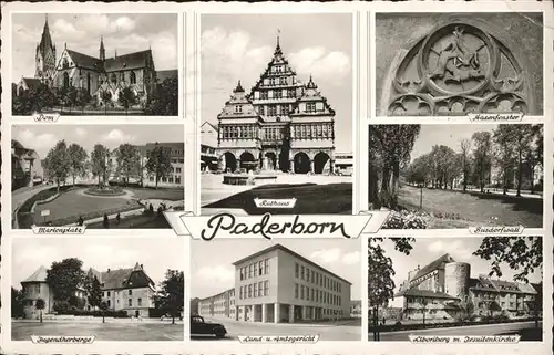 Paderborn Hasenfenster Liboriberg Amtsgericht Rathaus Dom Kat. Paderborn