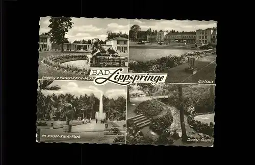 Bad Lippspringe Kurhaus Jordan Quelle Kaiser Karls Park Kat. Bad Lippspringe