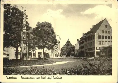 Paderborn Marienplatz Rathaus Kat. Paderborn