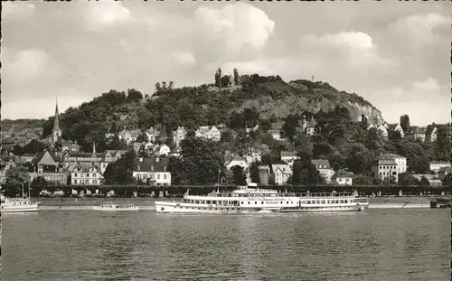 Linz Rhein Teilansicht Linz Rhein Faehrschiff Kat. Linz am Rhein