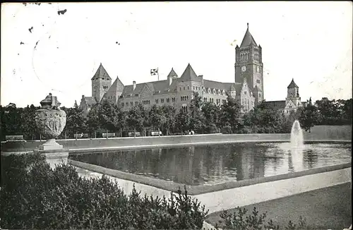 Posen Poznan Koenigliches Schloss Springbrunnen Feldpost / Poznan /