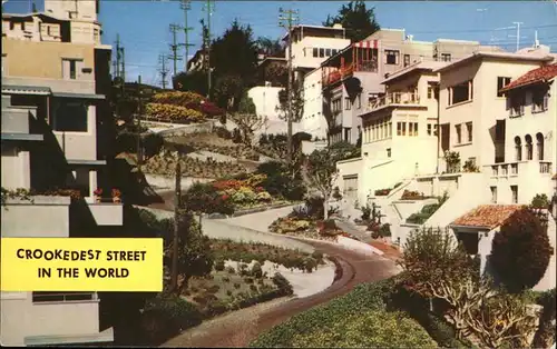 San Francisco California Lombard Street "The crookedest street in the world" Kat. San Francisco