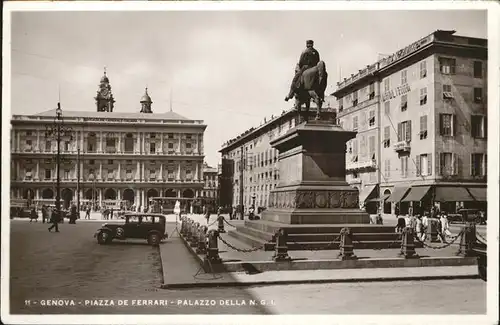 Genova Genua Liguria Piazza de Ferrari Palazzo della N. G. I. Denkmal Kat. Genova