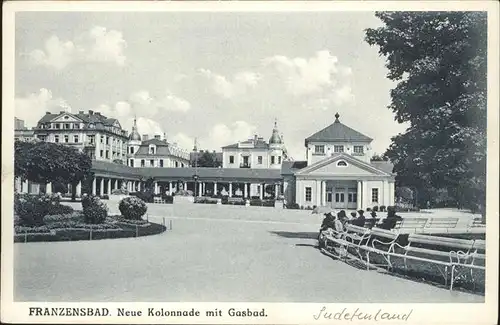 Franzensbad Boehmen Neue Kolonnade mit Gasbad Kat. Frantiskovy Lazne