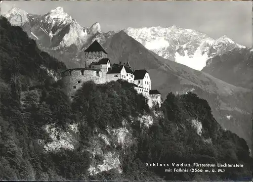 Vaduz Schloss Vaduz mit Falknis Raetikon Kat. Vaduz