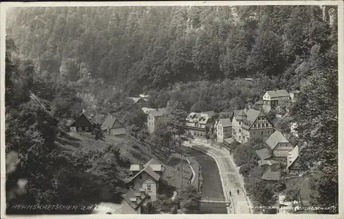 Herrnskretschen Tschechien Boehmen Grenzort Teilansicht Sudetenland Kat. Hrensko