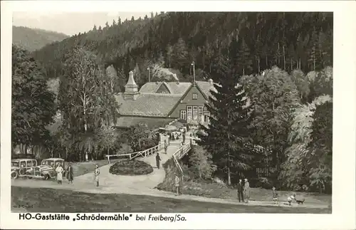 Freiberg Sachsen HO Gaststaette Schroedermuehle Kat. Freiberg