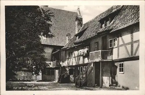 Elbing Elblag Hof im Heiligengeist Hospital / Elblag /Ermland Masuren