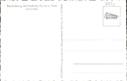 Ravensburg Wuerttemberg Marktstrasse / Ravensburg /Ravensburg LKR