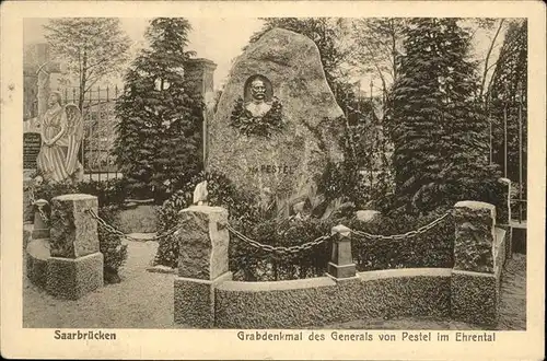 Saarbruecken Grabdenkmal General von Pestel Kat. Saarbruecken