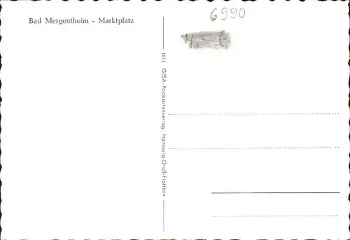 Bad Mergentheim Marktplatz Kat. Bad Mergentheim