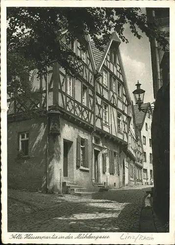 Linz Rhein Muehlengasse Alte Haeuserpartie Kat. Linz am Rhein