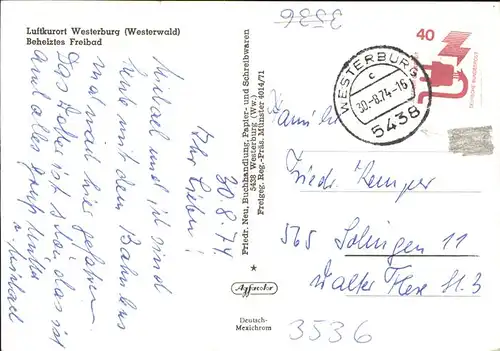 Westerburg Westerwald Beheiztes Freibad / Westerburg /Westerwaldkreis LKR