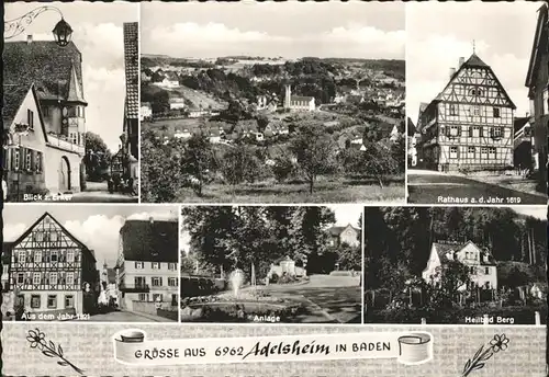 Adelsheim Rathaus Heilbad Berg Kat. Adelsheim