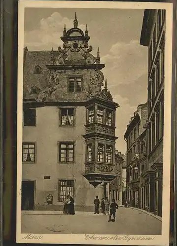 Mainz Rhein Erker am alten Gymnasium / Mainz Rhein /Mainz Stadtkreis