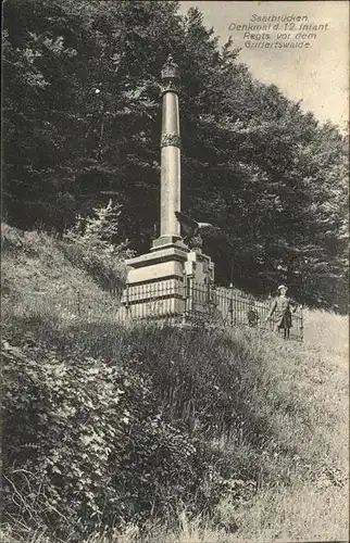 Saarbruecken Denkmal d. 12. Infant. Griffertswalde Kat. Saarbruecken