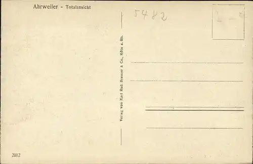 Ahrweiler Ahr Totalansicht / Bad Neuenahr-Ahrweiler /Ahrweiler LKR