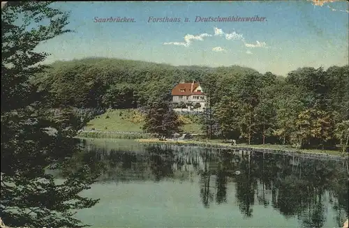 Saarbruecken Forsthaus Deutschmuehlenweiher Kat. Saarbruecken