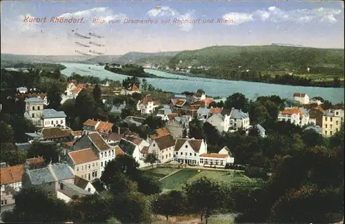 Rhoendorf Blick vom Drachenfels Kat. Bad Honnef