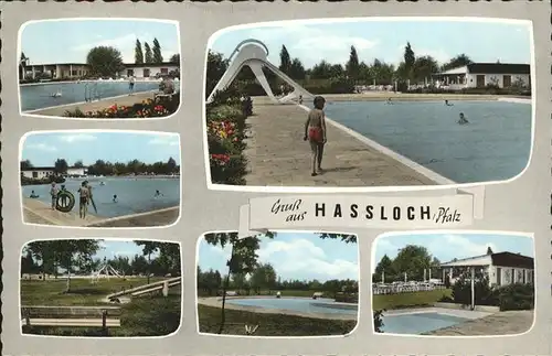 Hassloch Pfalz Schwimmbad Kat. Hassloch