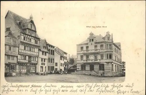 Adenau Hotel zum halben Mond Marktplatz Kat. Adenau