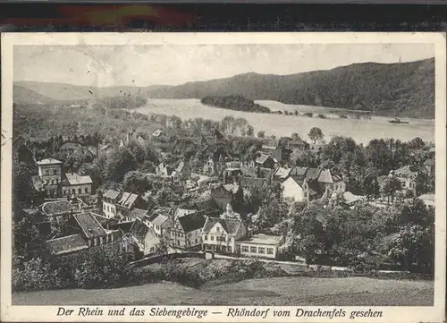 Rhoendorf Der Rhein Siebengebirge Kat. Bad Honnef