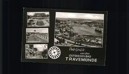 Travemuende Ostseebad Panorama Luftbild Casino Strandpromenade / Luebeck /Luebeck Stadtkreis