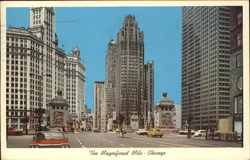 Chicago Illinois The Magnificent Mile Wrigley Building Tribune Tower Equitable Building Kat. Chicago